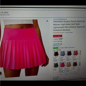 PINSpark Women's Hot Pink High-Low Skirt